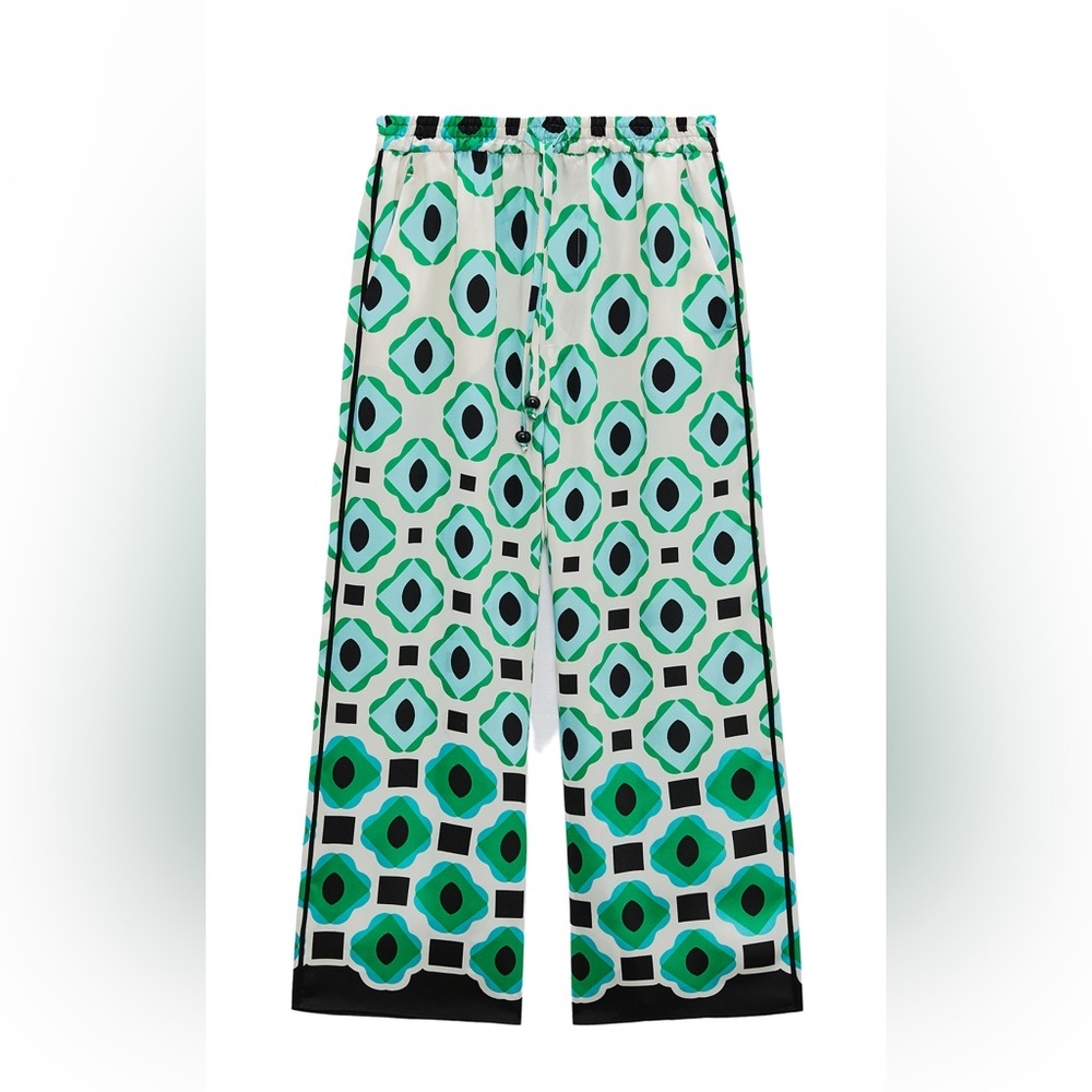 Zara cropped printed pant